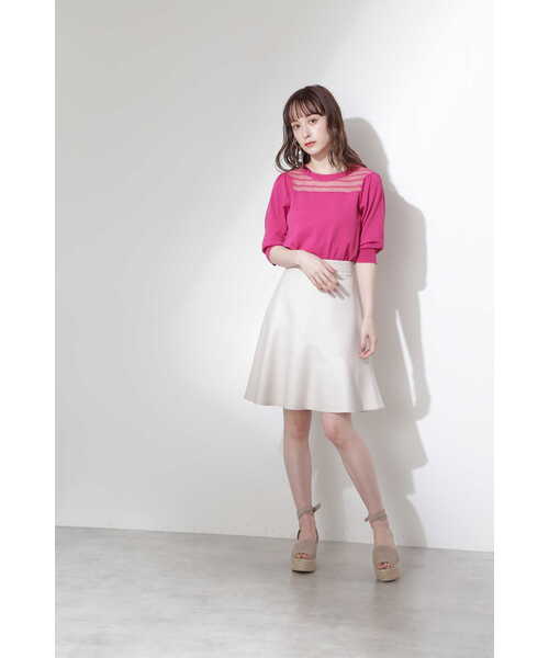 JILL STUART（ジルスチュアート）の「◆アシュリーフレアスカート（スカート・レディース・ネイビー/ベージュ・0/4/2）」の19枚目の写真