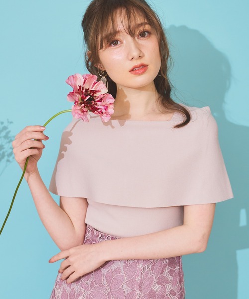 NOELA(ノエラ)の「バーサカラーリブニット(ニット/セーター・レディース・オフホワイト/ピンク/ベージュ/ブラック・フリー)」の4枚目の写真