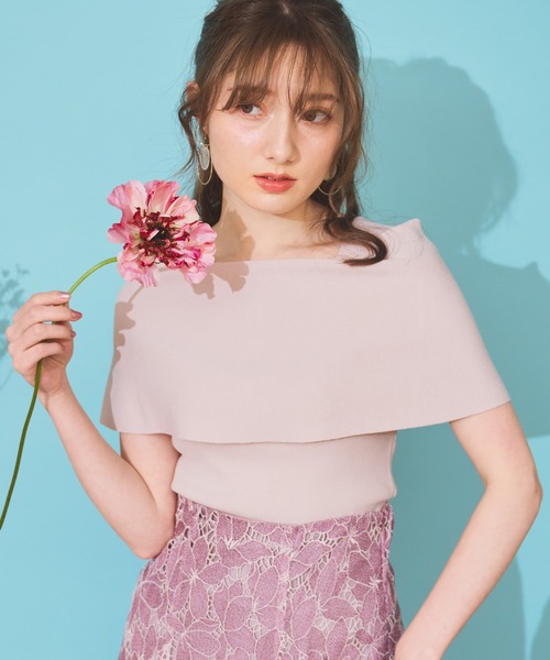 NOELA(ノエラ)の「バーサカラーリブニット(ニット/セーター・レディース・オフホワイト/ピンク/ベージュ/ブラック・フリー)」の9枚目の写真