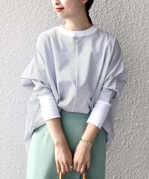 SHIPS | 【SHIPS別注】assiette:〈手洗い可能〉ジャージードルマンボーダー(Tシャツ/カットソー)