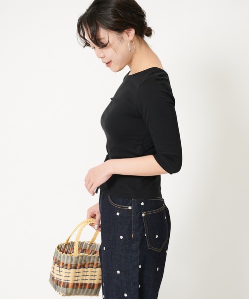 U by SPICK&SPAN(ユーバイスピックアンドスパン)の「バックシャン プルオーバー◆(Tシャツ/カットソー・レディース・ブラック/ベージュ・FREE)」の15枚目の写真