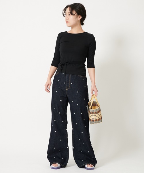 U by SPICK&SPAN(ユーバイスピックアンドスパン)の「バックシャン プルオーバー◆(Tシャツ/カットソー・レディース・ブラック/ベージュ・FREE)」の17枚目の写真