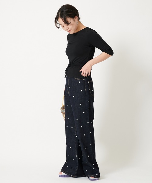 U by SPICK&SPAN(ユーバイスピックアンドスパン)の「バックシャン プルオーバー◆(Tシャツ/カットソー・レディース・ブラック/ベージュ・FREE)」の18枚目の写真