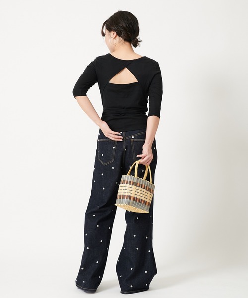 U by SPICK&SPAN(ユーバイスピックアンドスパン)の「バックシャン プルオーバー◆(Tシャツ/カットソー・レディース・ブラック/ベージュ・FREE)」の19枚目の写真