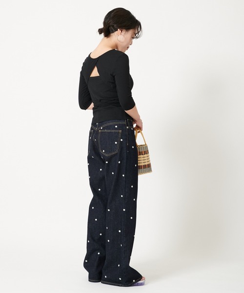 U by SPICK&SPAN(ユーバイスピックアンドスパン)の「バックシャン プルオーバー◆(Tシャツ/カットソー・レディース・ブラック/ベージュ・FREE)」の20枚目の写真