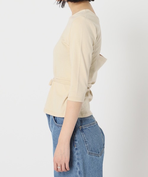 U by SPICK&SPAN(ユーバイスピックアンドスパン)の「バックシャン プルオーバー◆(Tシャツ/カットソー・レディース・ブラック/ベージュ・FREE)」の5枚目の写真