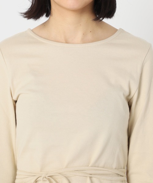 U by SPICK&SPAN(ユーバイスピックアンドスパン)の「バックシャン プルオーバー◆(Tシャツ/カットソー・レディース・ブラック/ベージュ・FREE)」の7枚目の写真