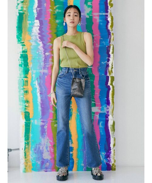 MURUA（ムルーア）の「アメスリタンク（パット付）（タンクトップ・レディース・ホワイト/ブラック/パープル/ライトグリーン/ベージュ・FREE）」の7枚目の写真