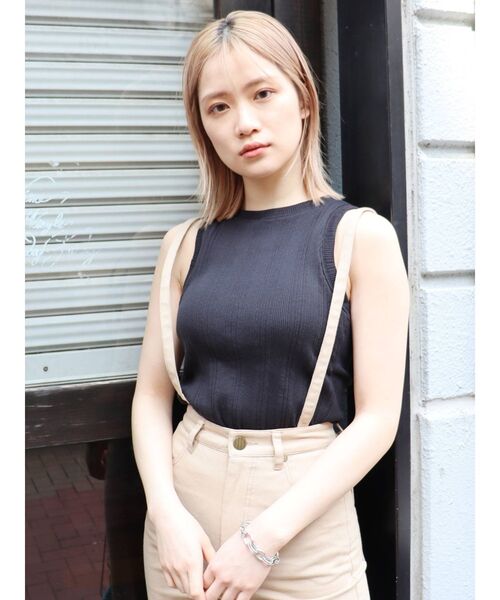 MURUA（ムルーア）の「アメスリタンク（パット付）（タンクトップ・レディース・ホワイト/ブラック/パープル/ライトグリーン/ベージュ・FREE）」の13枚目の写真