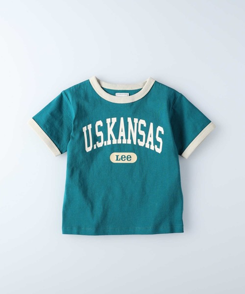 Lee（リー）の「【Lee】リンガーＴシャツ（Tシャツ/カットソー・キッズ・グリーン・105/160/130/150/120/140）」の8枚目の写真