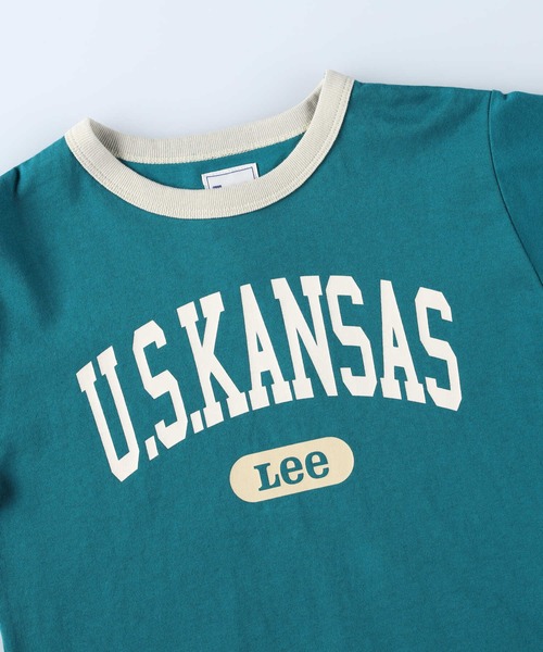 Lee（リー）の「【Lee】リンガーＴシャツ（Tシャツ/カットソー・キッズ・グリーン・105/160/130/150/120/140）」の5枚目の写真