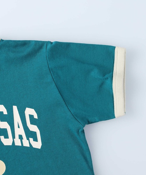 Lee（リー）の「【Lee】リンガーＴシャツ（Tシャツ/カットソー・キッズ・グリーン・105/160/130/150/120/140）」の4枚目の写真