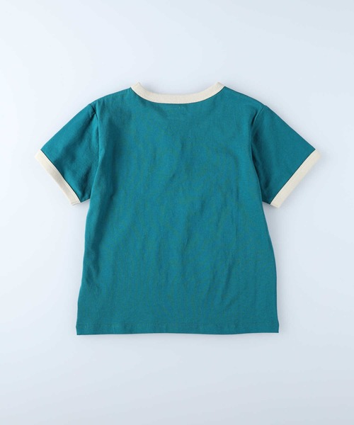 Lee（リー）の「【Lee】リンガーＴシャツ（Tシャツ/カットソー・キッズ・グリーン・105/160/130/150/120/140）」の3枚目の写真