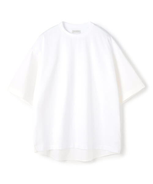 TOMORROWLAND （トゥモローランド）の「コットン天竺 シャツコンビショートスリーブカットソー（Tシャツ/カットソー・メンズ・ホワイト/キャメル/ブルー/ネイビー・S/M/L）」の2枚目の写真