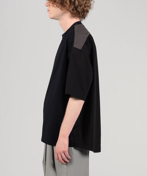 TOMORROWLAND （トゥモローランド）の「コットン天竺 シャツコンビショートスリーブカットソー（Tシャツ/カットソー・メンズ・ホワイト/キャメル/ブルー/ネイビー・S/M/L）」の14枚目の写真