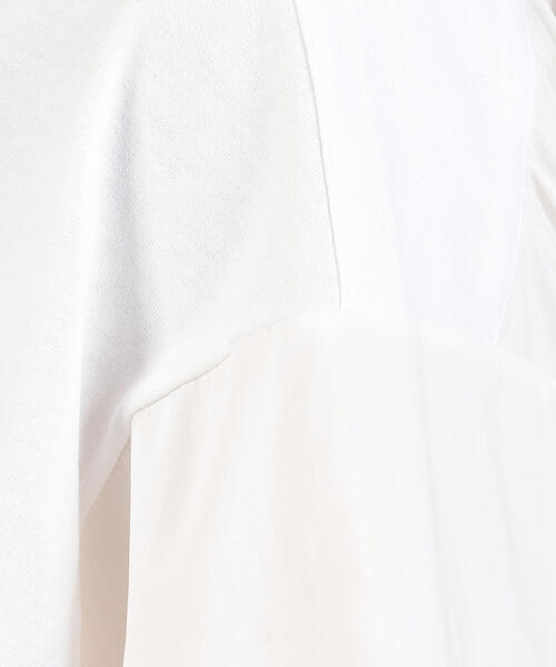 TOMORROWLAND （トゥモローランド）の「コットン天竺 シャツコンビショートスリーブカットソー（Tシャツ/カットソー・メンズ・ホワイト/キャメル/ブルー/ネイビー・S/M/L）」の21枚目の写真