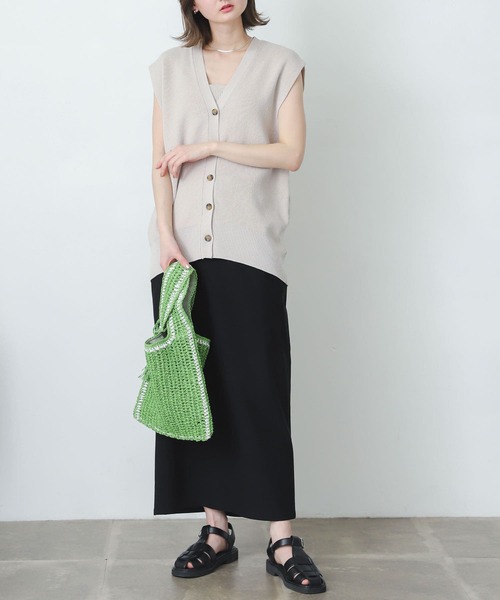 SENSE OF PLACE by URBAN RESEARCH（センスオブプレイスバイアーバンリサーチ）の「配色ラインショッパーバッグ（ショルダーバッグ・レディース・ブラウン/グリーン/グレー・ONE）」の11枚目の写真