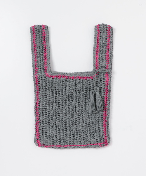 SENSE OF PLACE by URBAN RESEARCH（センスオブプレイスバイアーバンリサーチ）の「配色ラインショッパーバッグ（ショルダーバッグ・レディース・ブラウン/グリーン/グレー・ONE）」の13枚目の写真