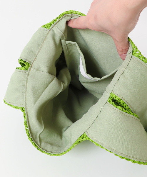 SENSE OF PLACE by URBAN RESEARCH（センスオブプレイスバイアーバンリサーチ）の「配色ラインショッパーバッグ（ショルダーバッグ・レディース・ブラウン/グリーン/グレー・ONE）」の4枚目の写真