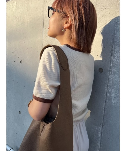 jumelle（ジュメロ）の「配色Ｔシャツ（Tシャツ/カットソー・レディース・ベージュ/ピンク・FREE）」の17枚目の写真