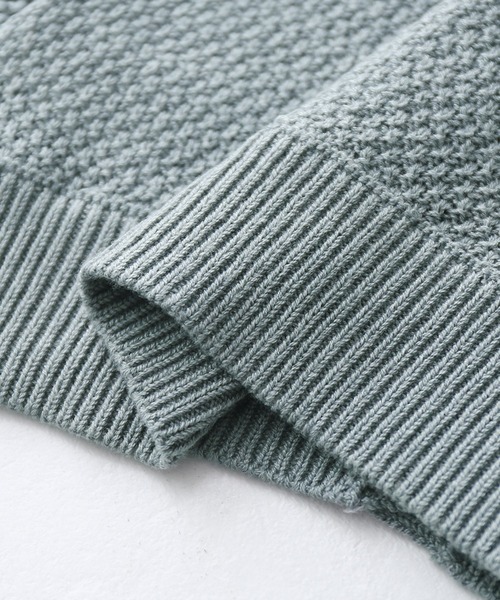 osharewalker（オシャレウォーカー）の「『透かし編みドルマンニット2wayカーディガン』（カーディガン/ボレロ・レディース・ミント/ダークネイビー/ライトベージュ・FREE）」の8枚目の写真