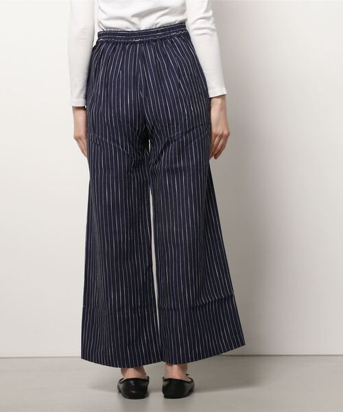 Anna Nicola（アンナニコラ）の「Anna Nicola リネンストライプ ベイカーパンツ（その他パンツ・レディース・ネイビー/ベージュ/オフホワイト・38）」の5枚目の写真