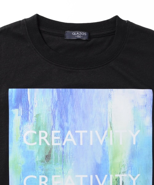 GLAZOS（グラソス）の「天竺・ドロップショルダーフォトプリント半袖Tシャツ（Tシャツ/カットソー・キッズ・ホワイト/ライトグリーン/ブラック・130cm/140cm/150cm/160cm/170cm）」の10枚目の写真