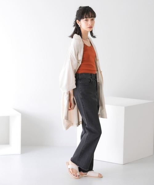 KBF（ケイビーエフ）の「バックオープンBIGシャツ（シャツ/ブラウス・レディース・ブラウン/グリーン系その他/ライトベージュ・ONE）」の3枚目の写真