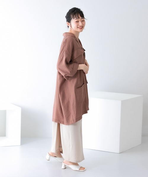 KBF（ケイビーエフ）の「バックオープンBIGシャツ（シャツ/ブラウス・レディース・ブラウン/グリーン系その他/ライトベージュ・ONE）」の19枚目の写真