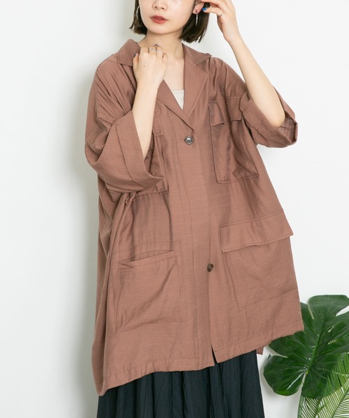 KBF（ケイビーエフ）の「バックオープンBIGシャツ（シャツ/ブラウス・レディース・ブラウン/グリーン系その他/ライトベージュ・ONE）」の22枚目の写真