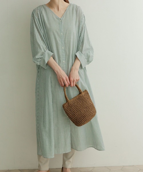 aere Vネックストライプワンピース　アエレ　todayful URBAN RESEARCH DOORS（アーバンリサーチドアーズ）の