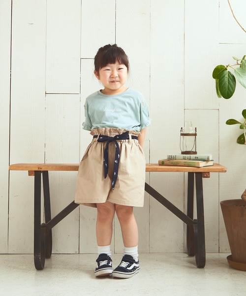 ikka(イッカ)の「ドットスカーフ付きキュロット(100~160cm)(その他パンツ・キッズ・ベージュ/ネイビー/ライトパープル・100/110/120/130/140/150/160)」の4枚目の写真
