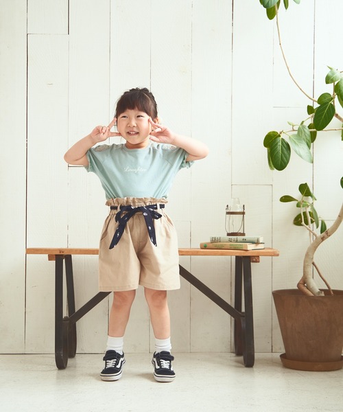 ikka(イッカ)の「ドットスカーフ付きキュロット(100~160cm)(その他パンツ・キッズ・ベージュ/ネイビー/ライトパープル・100/110/120/130/140/150/160)」の5枚目の写真