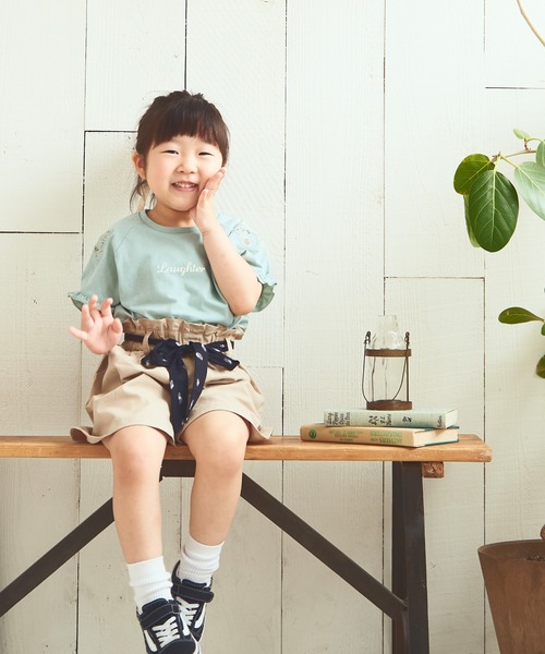 ikka(イッカ)の「ドットスカーフ付きキュロット(100~160cm)(その他パンツ・キッズ・ベージュ/ネイビー/ライトパープル・100/110/120/130/140/150/160)」の6枚目の写真