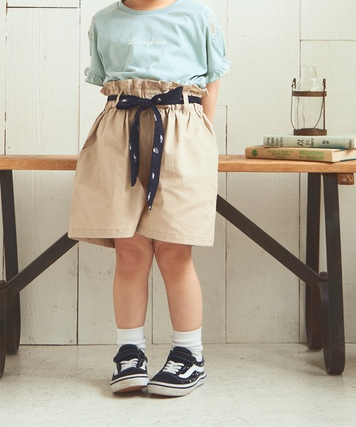ikka(イッカ)の「ドットスカーフ付きキュロット(100~160cm)(その他パンツ・キッズ・ベージュ/ネイビー/ライトパープル・100/110/120/130/140/150/160)」の18枚目の写真