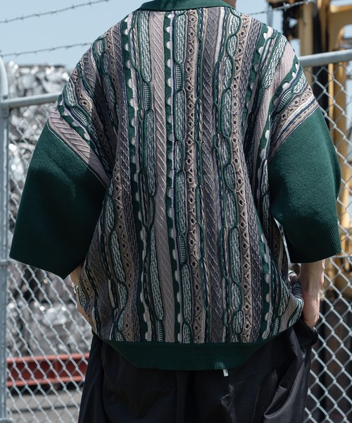 Perushu(ペルーシュ)の「ユーズドライクニットポロ(ポロシャツ・メンズ・ボルドー/オリーブ/ブルー・LARGE/MEDIUM)」の12枚目の写真