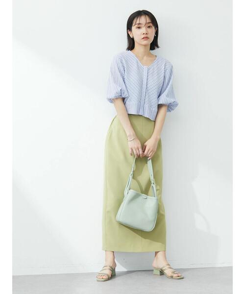 KBF（ケイビーエフ）の「KBF.ジャガードリボンプルオーバー（Tシャツ/カットソー・レディース・ブラック/ベージュ/ブルー・FREE）」の4枚目の写真
