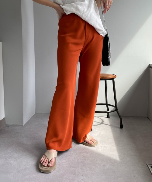 CAPRICIEUX LE'MAGE(カプリシューレマージュ)の「バイヤスイージーパンツ(その他パンツ・レディース・ブラック/オレンジ/アイボリー・FREE)」の3枚目の写真