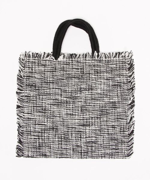 KOBE LETTUCE（コウベレタス）の「フリンジジャガードトートバッグ[B1469]（トートバッグ・レディース・オフホワイト/ベージュ系その他/ブラック系その他・FREE）」の9枚目の写真