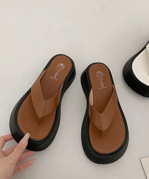 HALEY PESCA(ヘーリーペスカ)の「HALEY PESCA/厚底トング ビーチサンダル(サンダル・レディース・ホワイト/ブラック/ブラウン・36/38)」の19枚目の写真