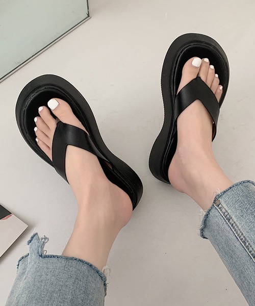 HALEY PESCA(ヘーリーペスカ)の「HALEY PESCA/厚底トング ビーチサンダル(サンダル・レディース・ホワイト/ブラック/ブラウン・36/38)」の18枚目の写真