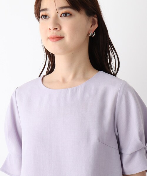 index(インデックス)の「◆タンブラーブッチャータックスリーブブラウス【WEB限定サイズ】(シャツ/ブラウス・レディース・ライトグレー/パープル/ネイビー/オフホワイト/ブルー/ピンク・40/38/42/36)」の10枚目の写真