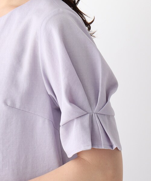 index(インデックス)の「◆タンブラーブッチャータックスリーブブラウス【WEB限定サイズ】(シャツ/ブラウス・レディース・ライトグレー/パープル/ネイビー/オフホワイト/ブルー/ピンク・40/38/42/36)」の14枚目の写真