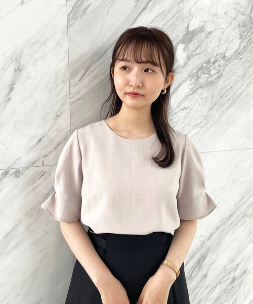 index(インデックス)の「◆タンブラーブッチャータックスリーブブラウス【WEB限定サイズ】(シャツ/ブラウス・レディース・ライトグレー/パープル/ネイビー/オフホワイト/ブルー/ピンク・40/38/42/36)」の2枚目の写真