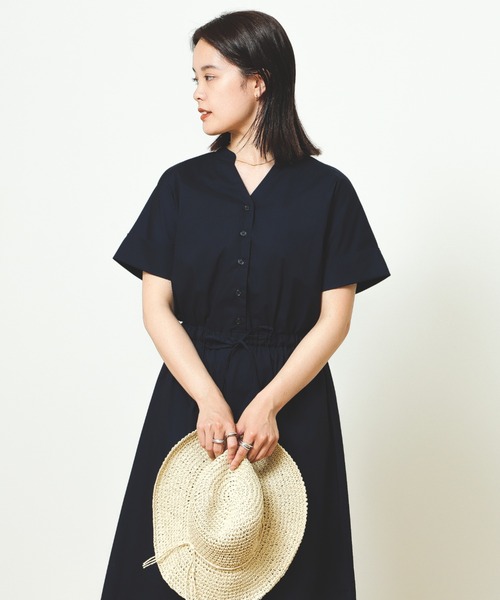 BEAMS HEART（ビームスハート）の「スキッパー ドロスト ワンピース（洗濯機可能）（ワンピース・レディース・ベージュ/ネイビー/グリーン/サックスブルー/グリーン系その他4・ONE SIZE）」の11枚目の写真