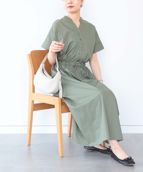 BEAMS HEART（ビームスハート）の「スキッパー ドロスト ワンピース（洗濯機可能）（ワンピース・レディース・ベージュ/ネイビー/グリーン/サックスブルー/グリーン系その他4・ONE SIZE）」の15枚目の写真