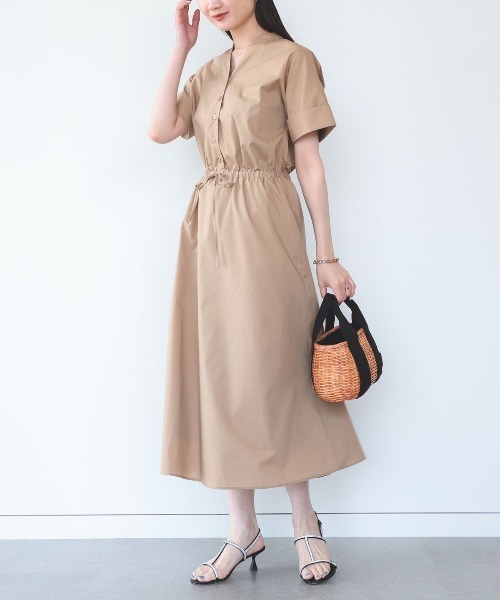 BEAMS HEART（ビームスハート）の「スキッパー ドロスト ワンピース（洗濯機可能）（ワンピース・レディース・ベージュ/ネイビー/グリーン/サックスブルー/グリーン系その他4・ONE SIZE）」の17枚目の写真