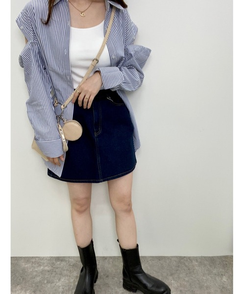 INGNI（イング）の「マルチWAYシャツ（シャツ/ブラウス・レディース・オフホワイト/ブルー系1/ピンク系9・M）」の17枚目の写真