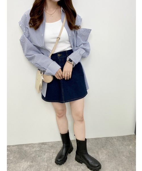 INGNI（イング）の「マルチWAYシャツ（シャツ/ブラウス・レディース・オフホワイト/ブルー系1/ピンク系9・M）」の18枚目の写真