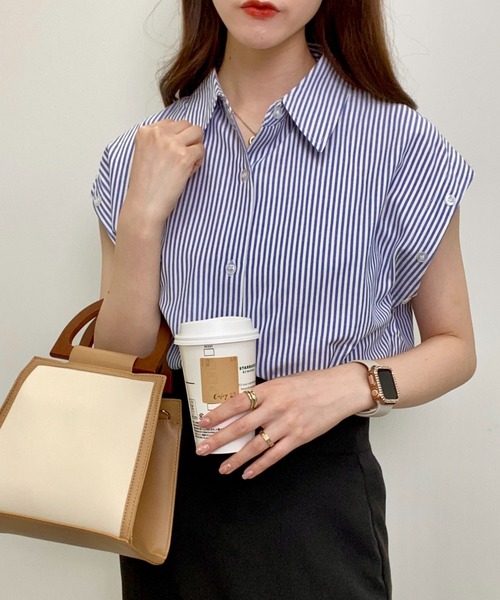 INGNI（イング）の「マルチWAYシャツ（シャツ/ブラウス・レディース・オフホワイト/ブルー系1/ピンク系9・M）」の21枚目の写真